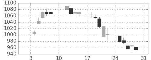 ハウスの日足チャート(2010年1月)