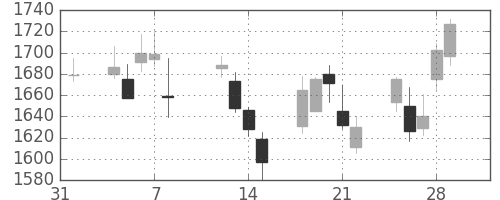 ハウスの日足チャート(2013年2月)