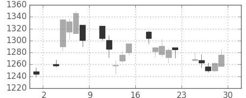 日精工の日足チャート(2007年6月)