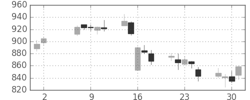 宝ＨＬＤの日足チャート(2007年5月)